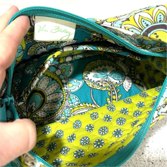 Vera Bradley green blue paisley shoulderbag purse small bag quilted cotton - Picture 7 of 7